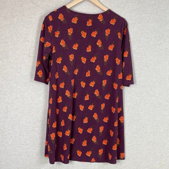 Natural Life Womens Boho Floral Mini T Shirt Dress Size M Tunic Top Short Sleeve - Picture 5 of 8